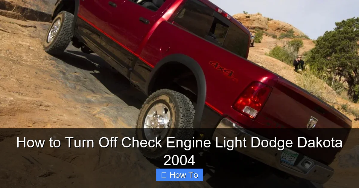 How to Turn Off Check Engine Light Dodge Dakota 2004