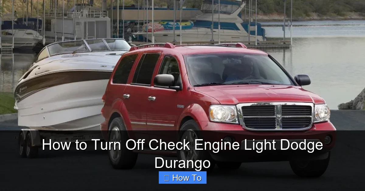 How to Turn Off Check Engine Light Dodge Durango