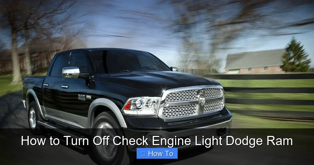 How to Turn Off Check Engine Light Dodge Ram