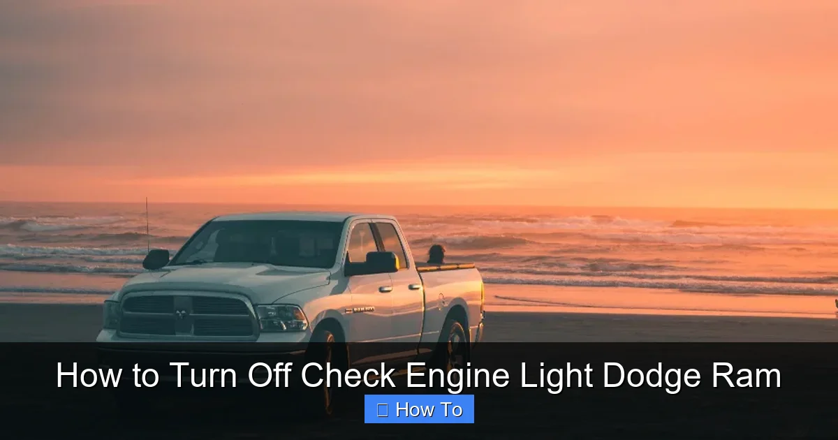 How to Turn Off Check Engine Light Dodge Ram