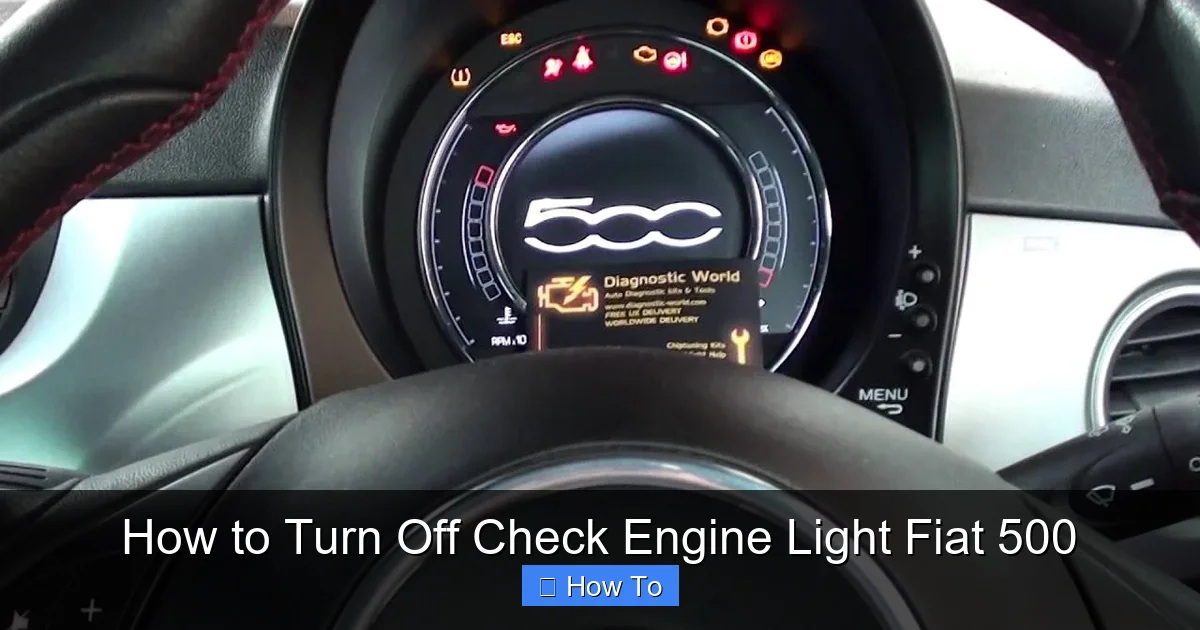 How to Turn Off Check Engine Light Fiat 500