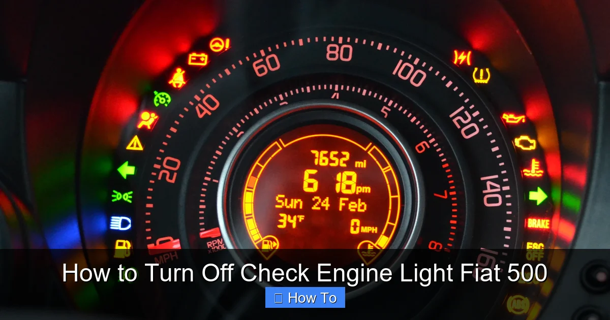 How to Turn Off Check Engine Light Fiat 500