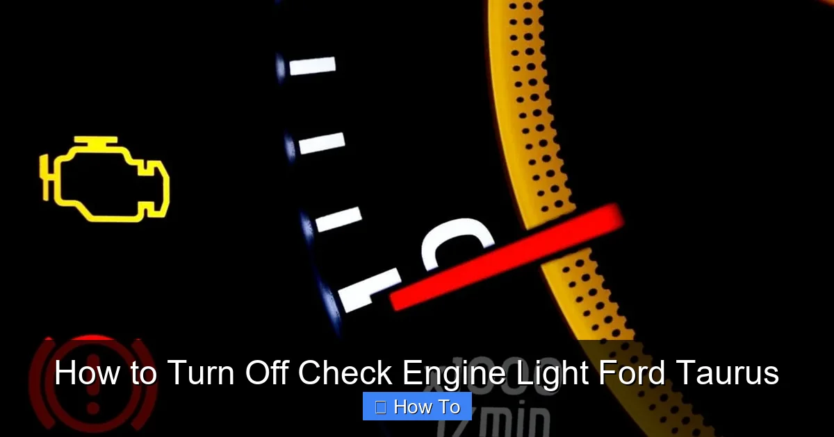 How to Turn Off Check Engine Light Ford Taurus