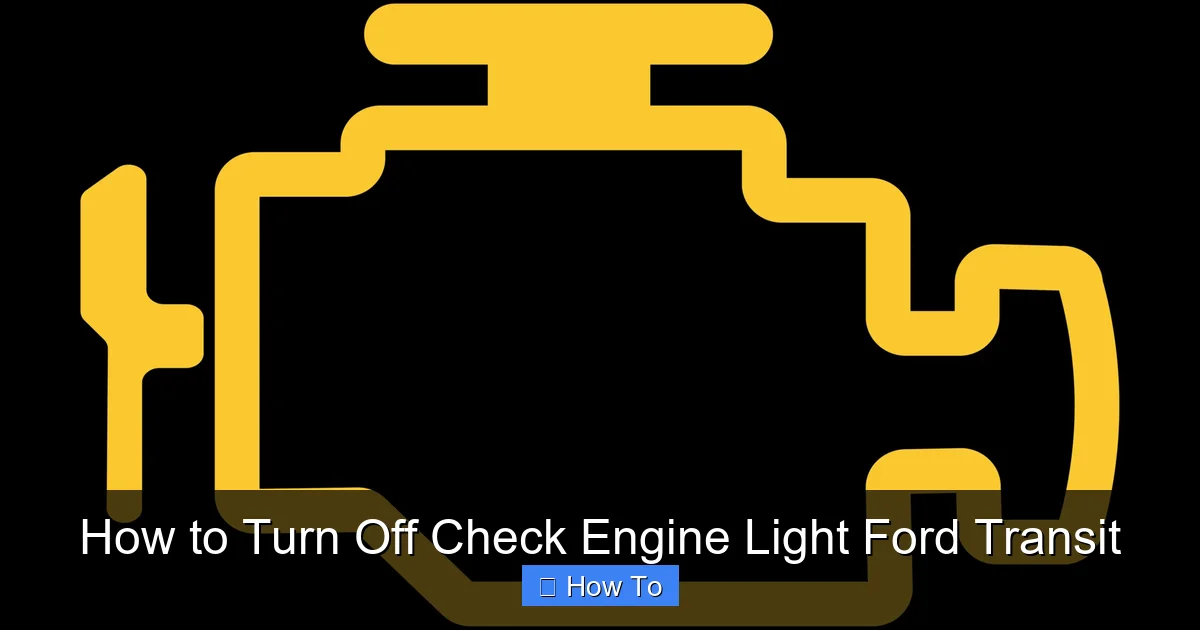 How to Turn Off Check Engine Light Ford Transit