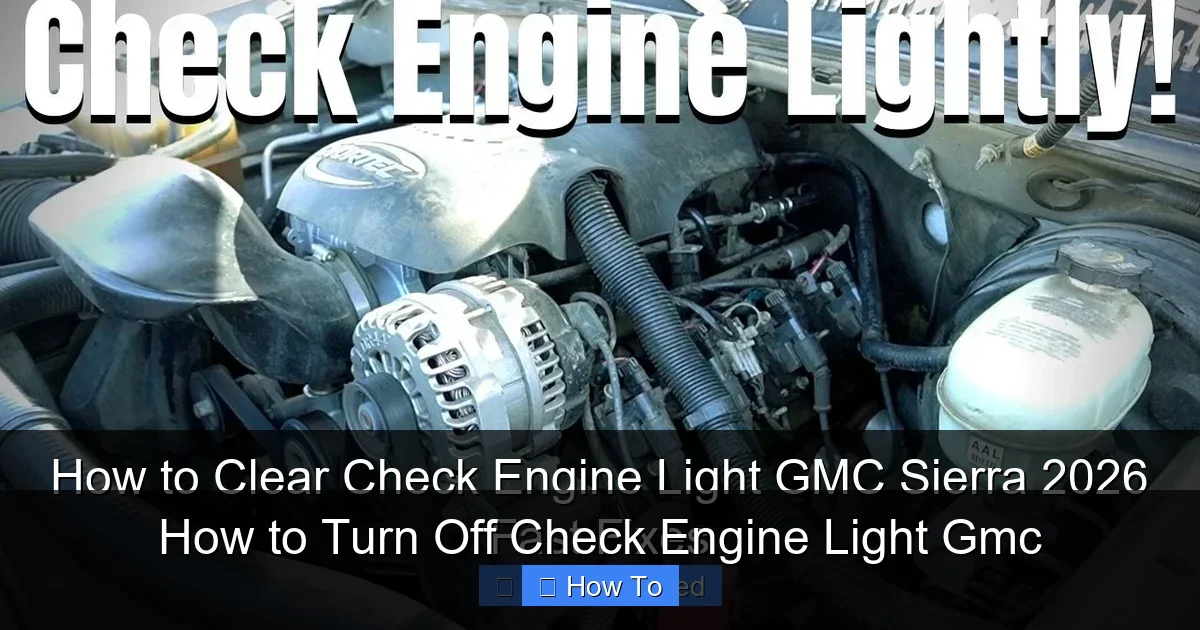 How to Turn Off Check Engine Light Gmc