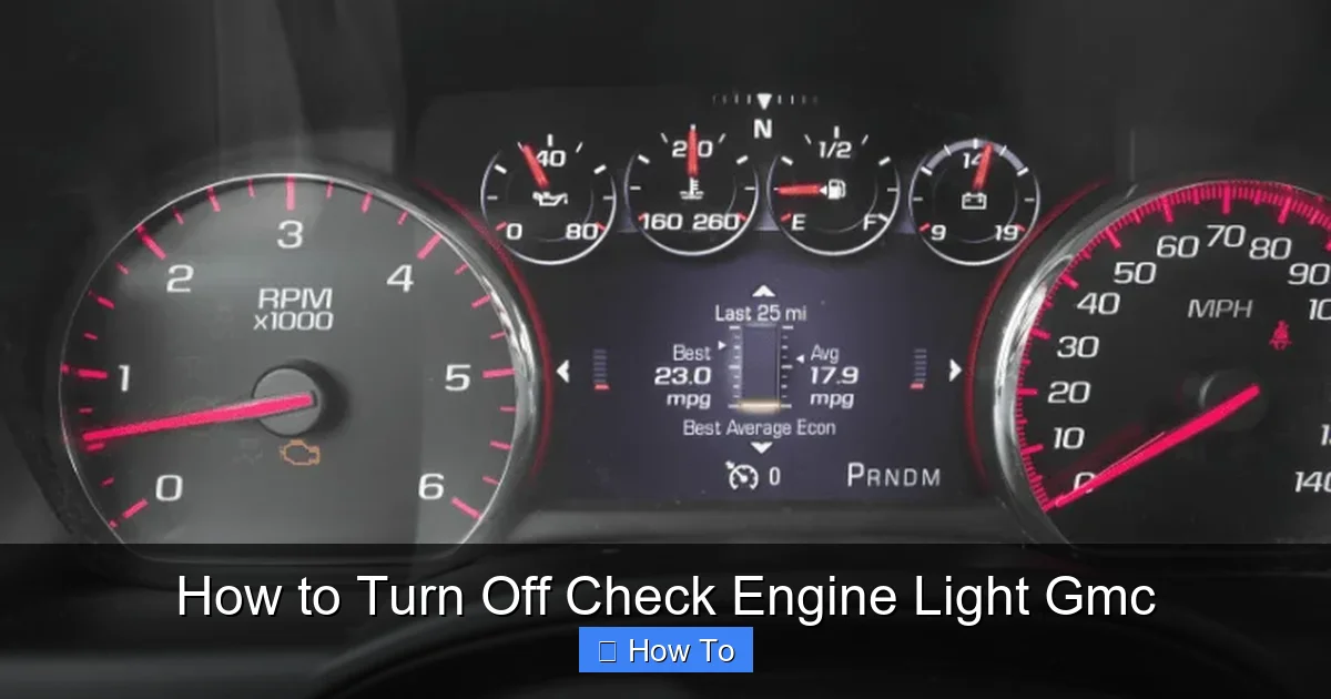 How to Turn Off Check Engine Light Gmc