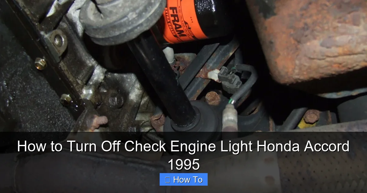 How to Turn Off Check Engine Light Honda Accord 1995