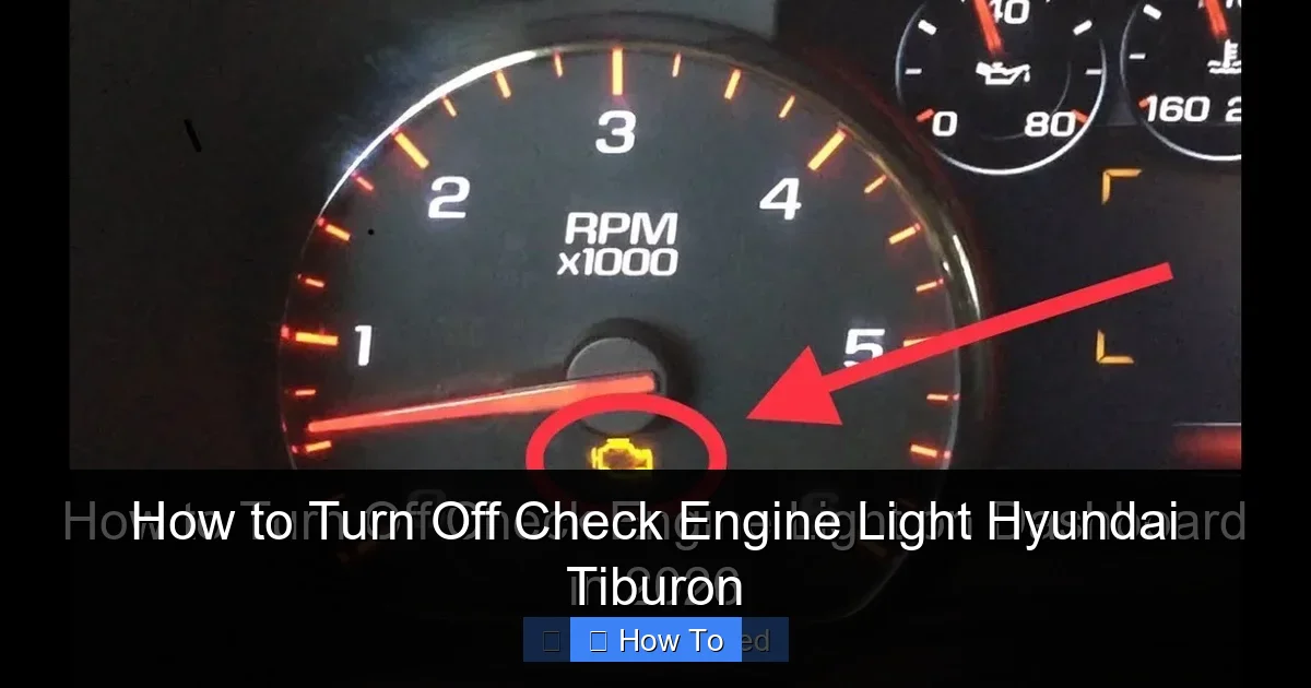 How to Turn Off Check Engine Light Hyundai Tiburon