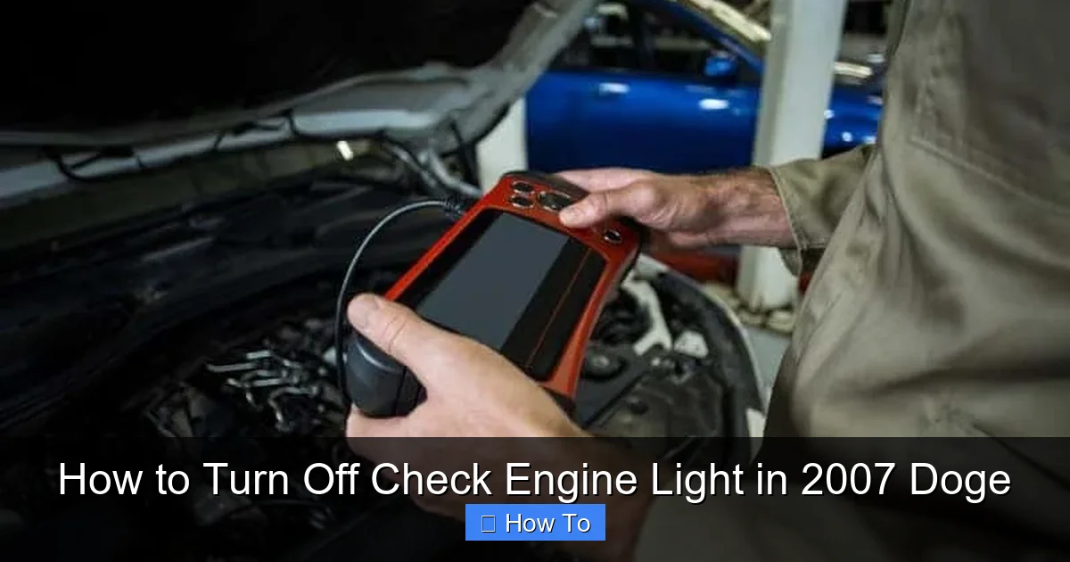 How to Turn Off Check Engine Light in 2007 Doge