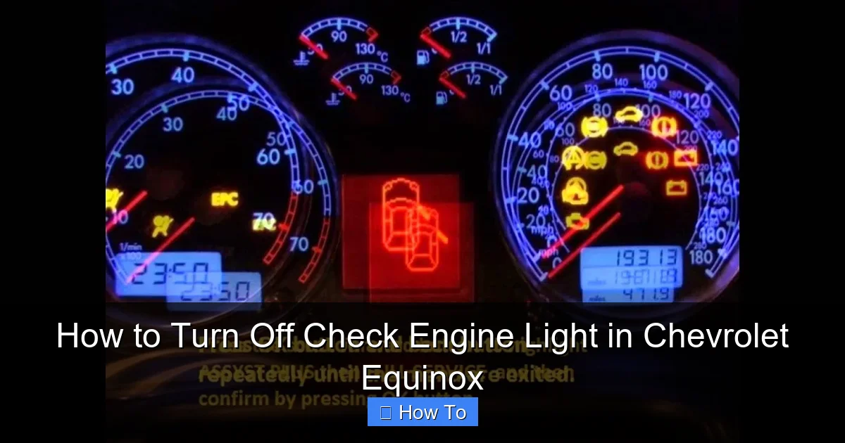 How to Turn Off Check Engine Light in Chevrolet Equinox