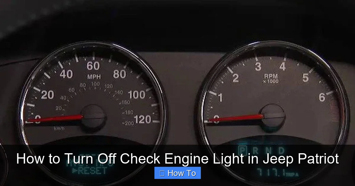 How to Turn Off Check Engine Light in Jeep Patriot