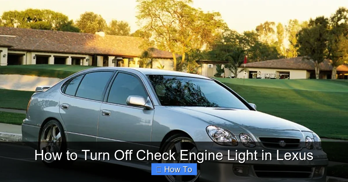 How to Turn Off Check Engine Light in Lexus