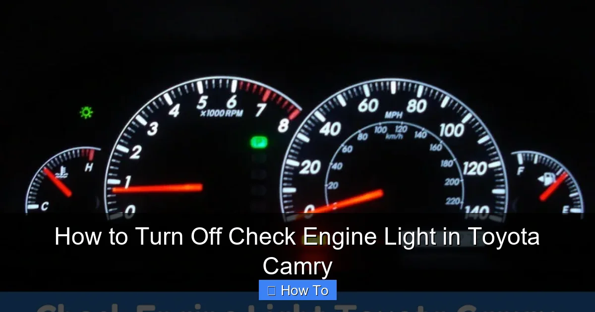 How to Turn Off Check Engine Light in Toyota Camry