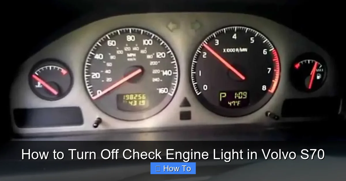 How to Turn Off Check Engine Light in Volvo S70