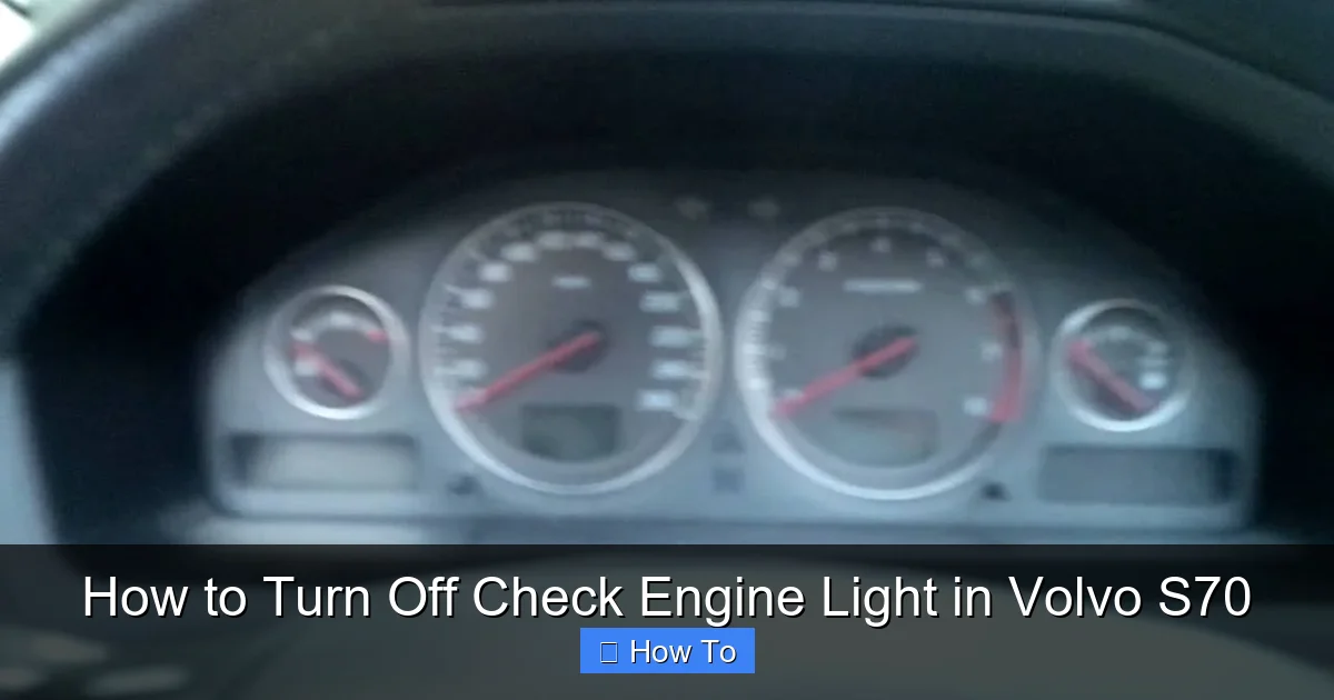 How to Turn Off Check Engine Light in Volvo S70