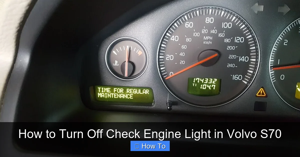 How to Turn Off Check Engine Light in Volvo S70