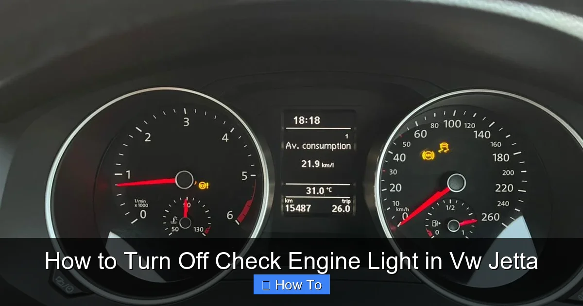 How to Turn Off Check Engine Light in Vw Jetta