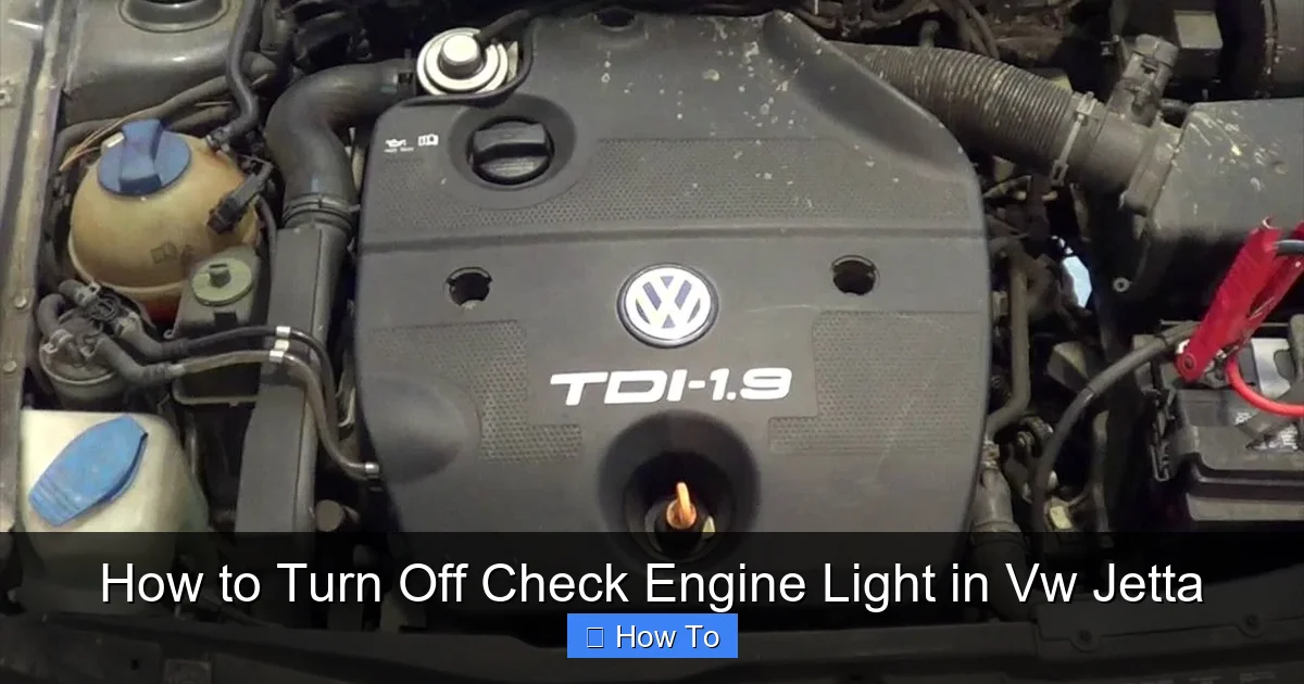 How to Turn Off Check Engine Light in Vw Jetta