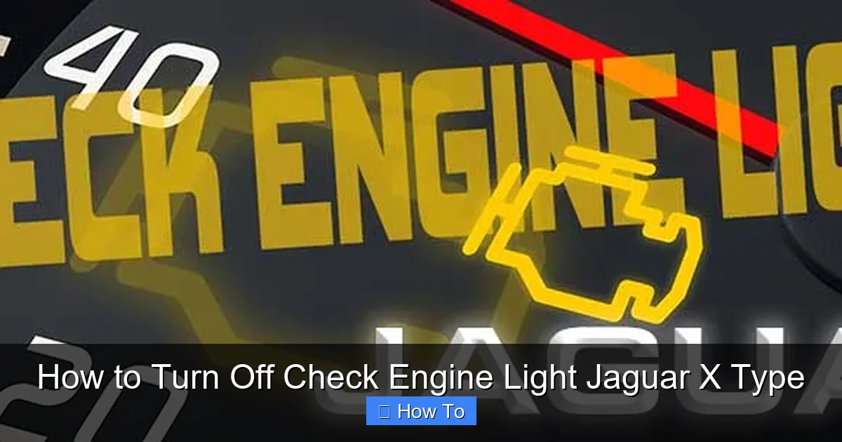 How to Turn Off Check Engine Light Jaguar X Type