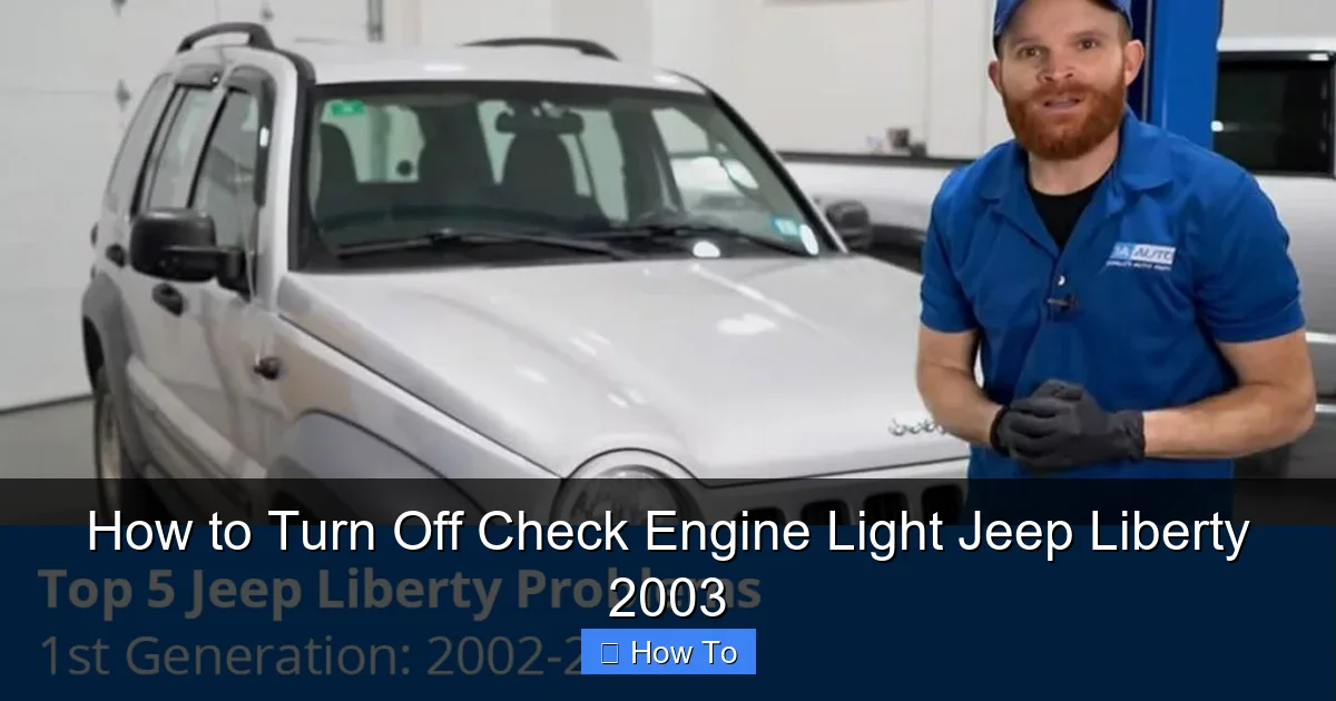How to Turn Off Check Engine Light Jeep Liberty 2003