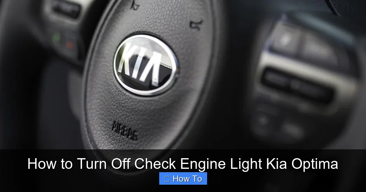 How to Turn Off Check Engine Light Kia Optima