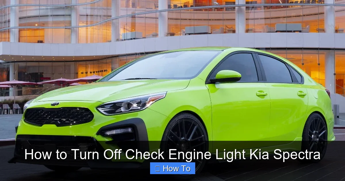 How to Turn Off Check Engine Light Kia Spectra