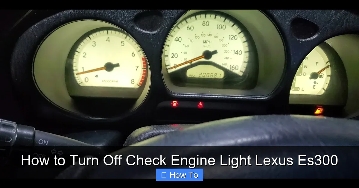 How to Turn Off Check Engine Light Lexus Es300