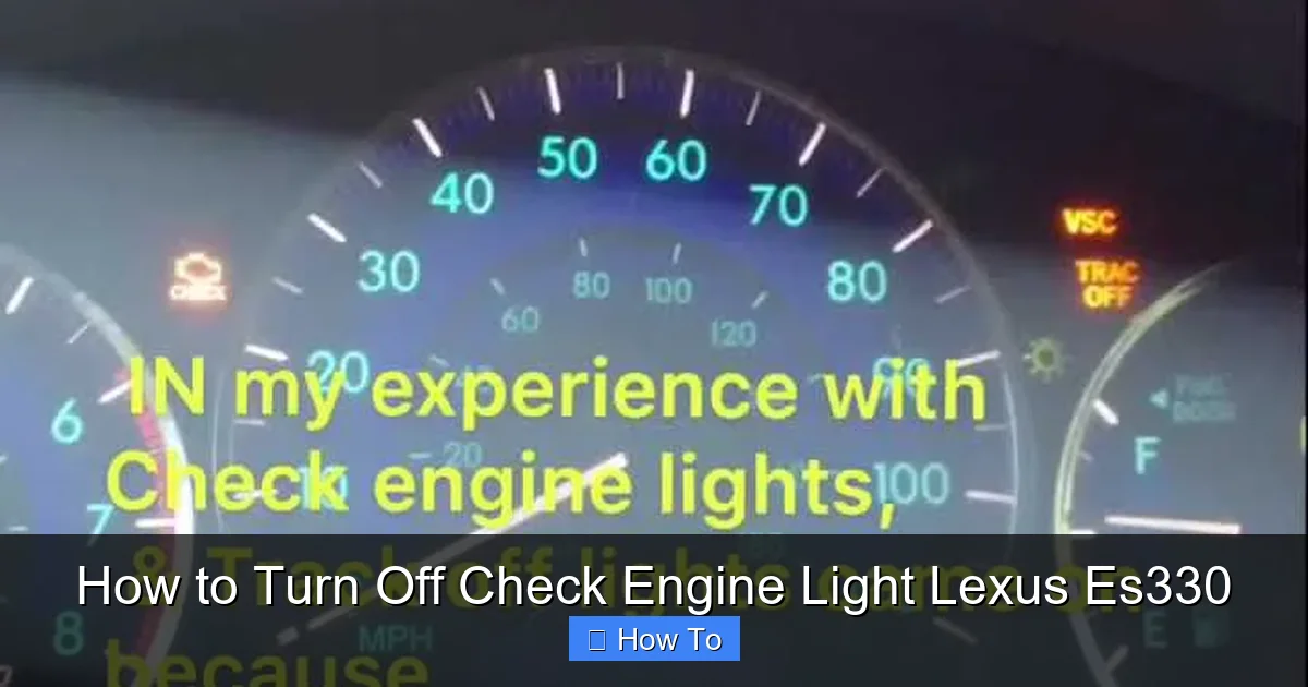 How to Turn Off Check Engine Light Lexus Es330
