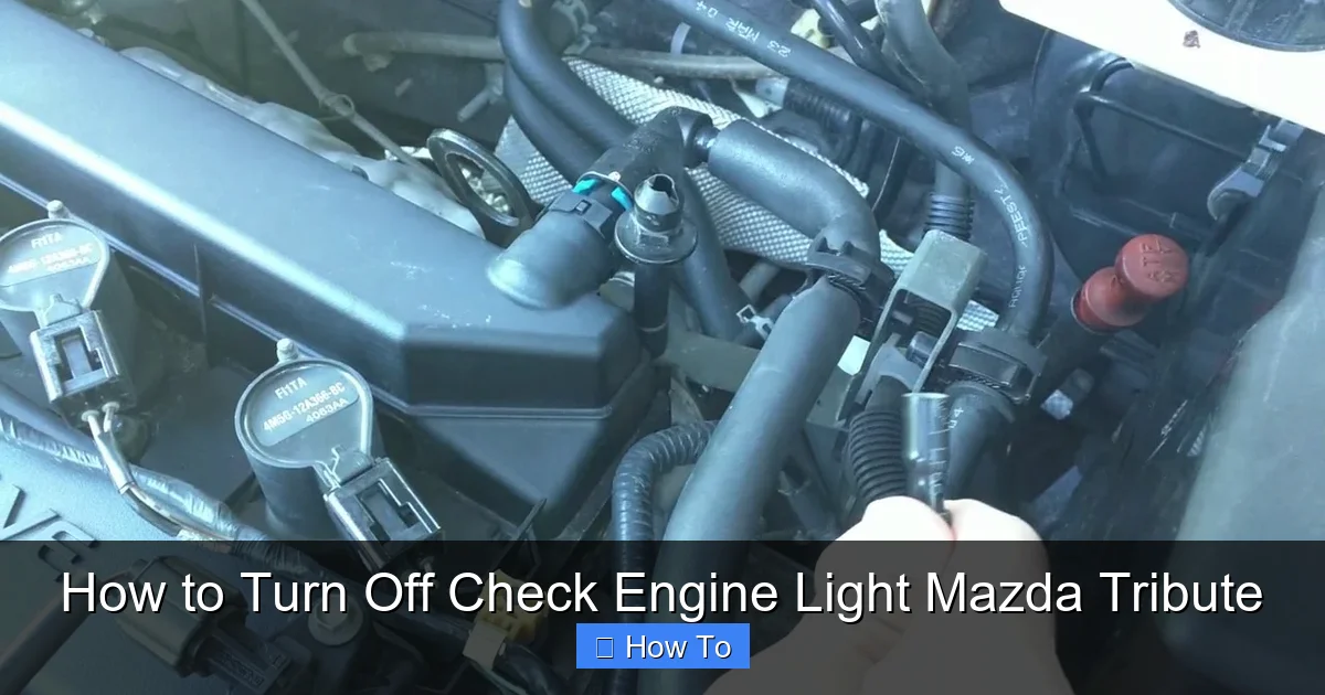 How to Turn Off Check Engine Light Mazda Tribute