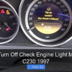 How to Turn Off Check Engine Light Mercedes C230 1997
