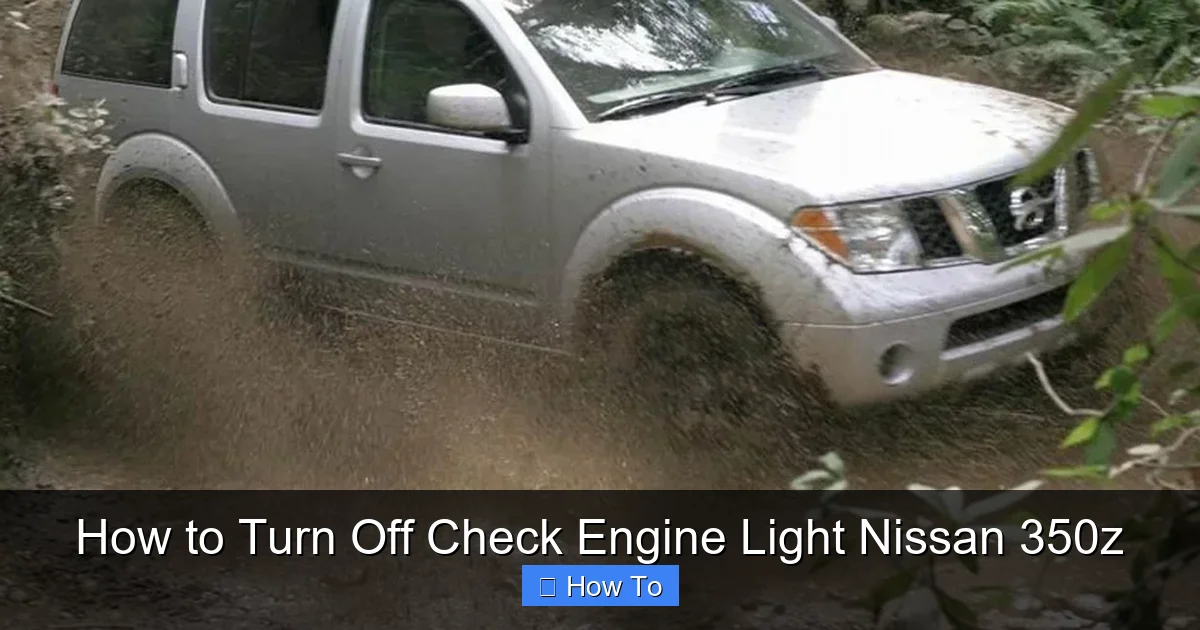 How to Turn Off Check Engine Light Nissan 350z