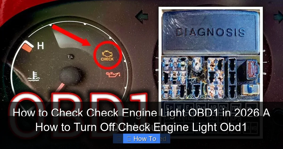 How to Turn Off Check Engine Light Obd1
