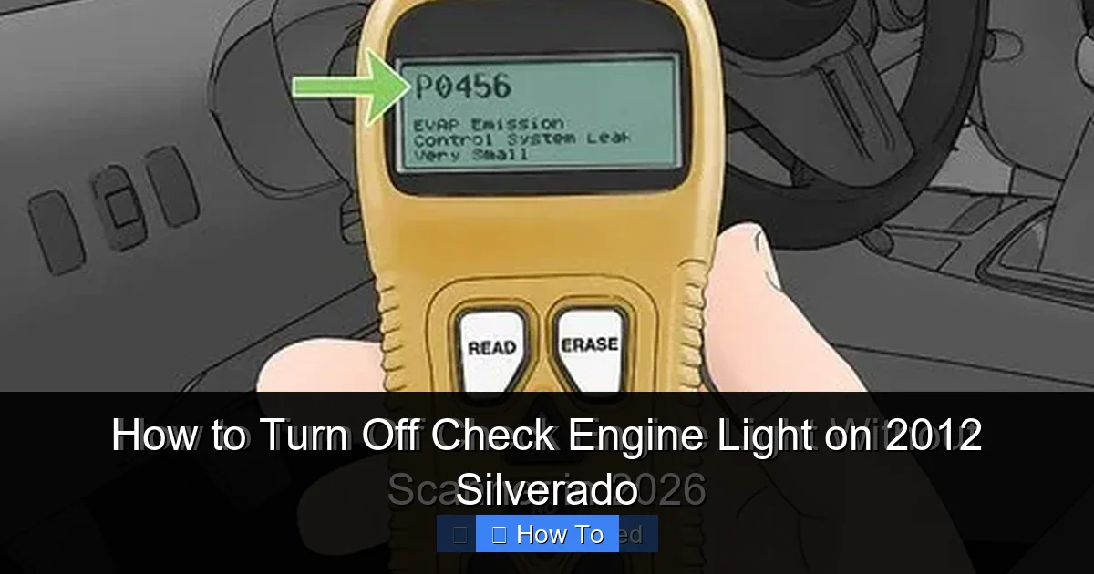 How to Turn Off Check Engine Light on 2012 Silverado