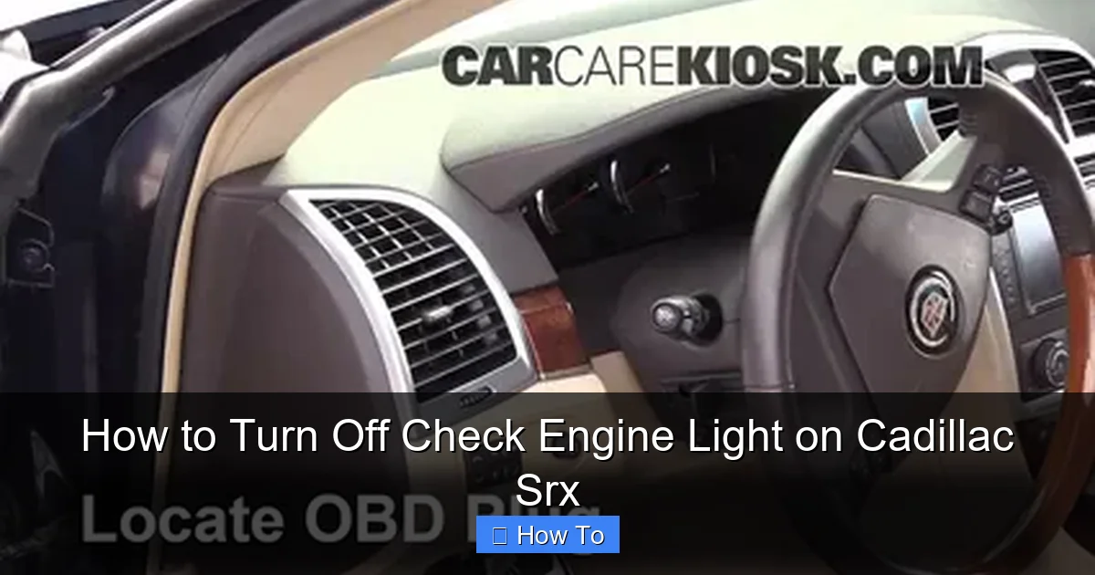 How to Turn Off Check Engine Light on Cadillac Srx