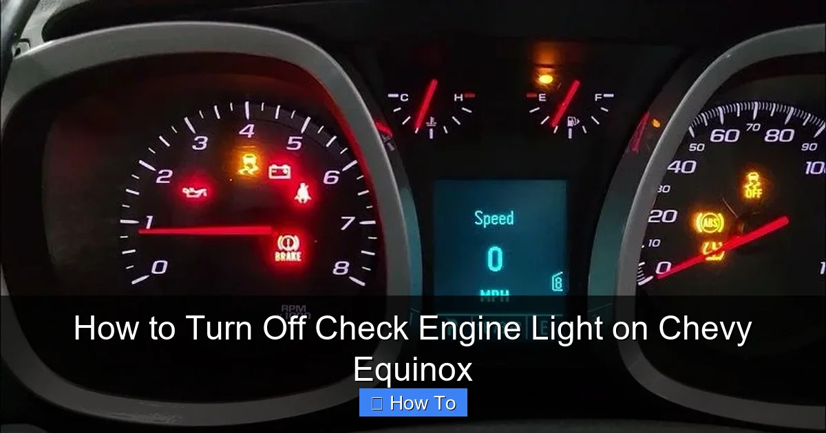How to Turn Off Check Engine Light on Chevy Equinox