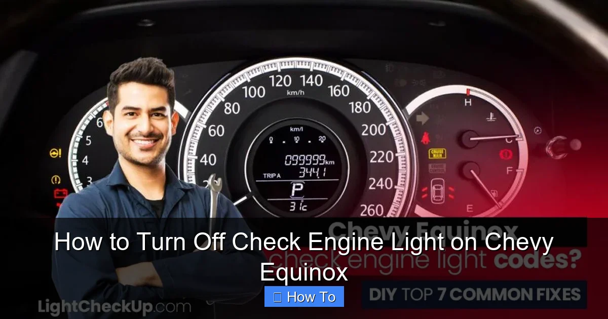 How to Turn Off Check Engine Light on Chevy Equinox