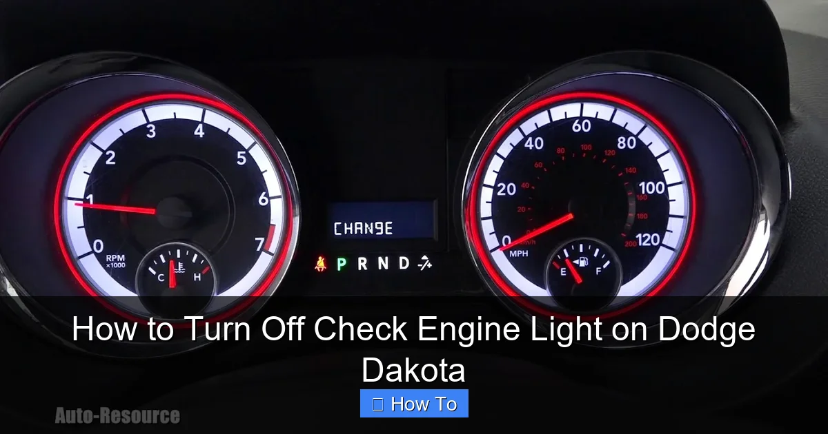 How to Turn Off Check Engine Light on Dodge Dakota
