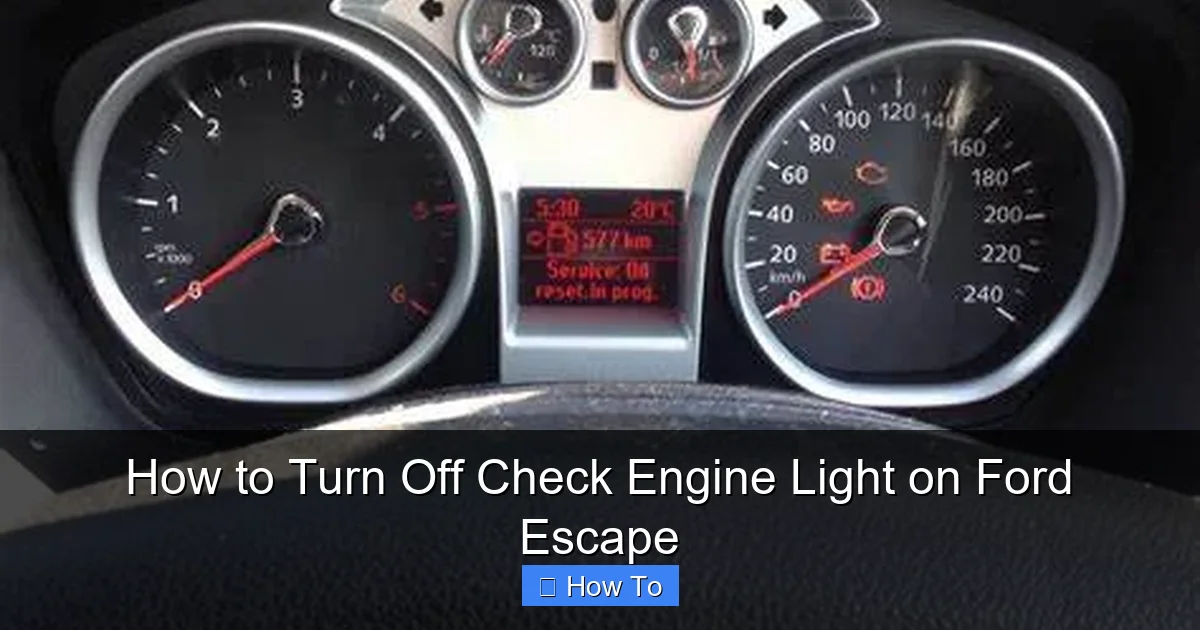 How to Turn Off Check Engine Light on Ford Escape
