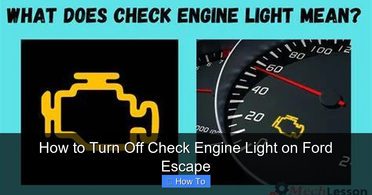 How to Turn Off Check Engine Light on Ford Escape