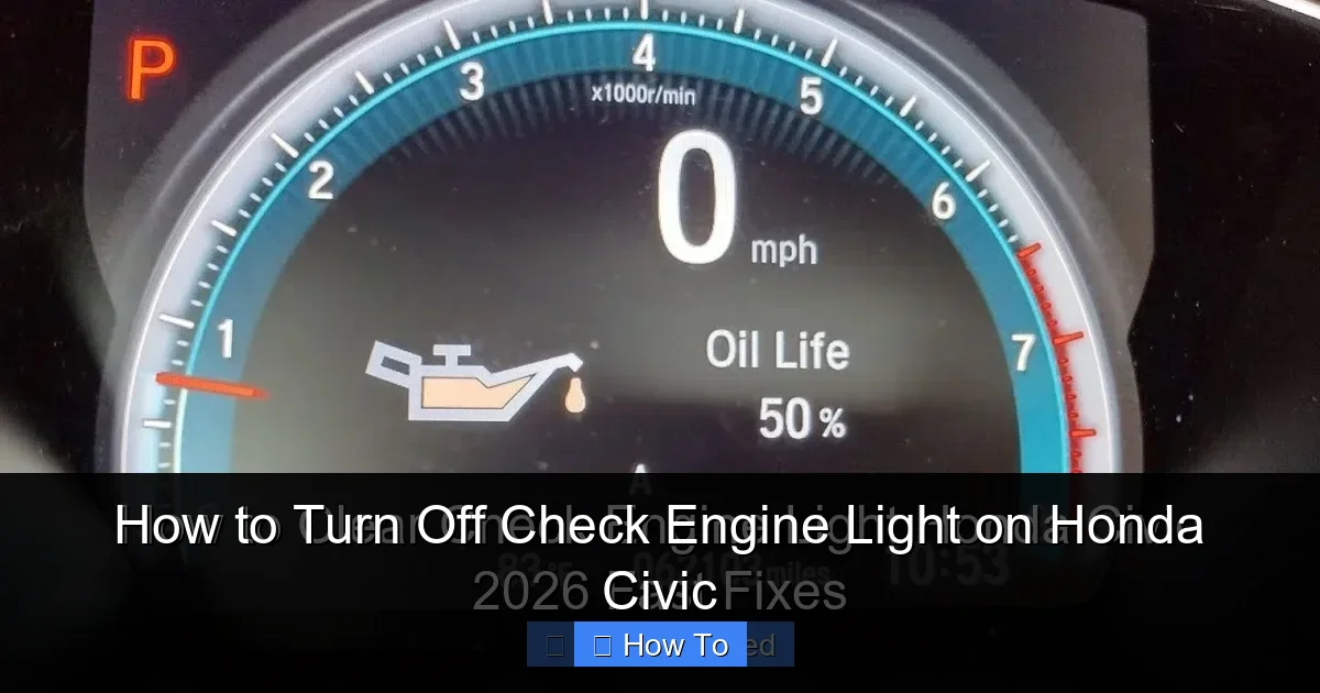 How to Turn Off Check Engine Light on Honda Civic