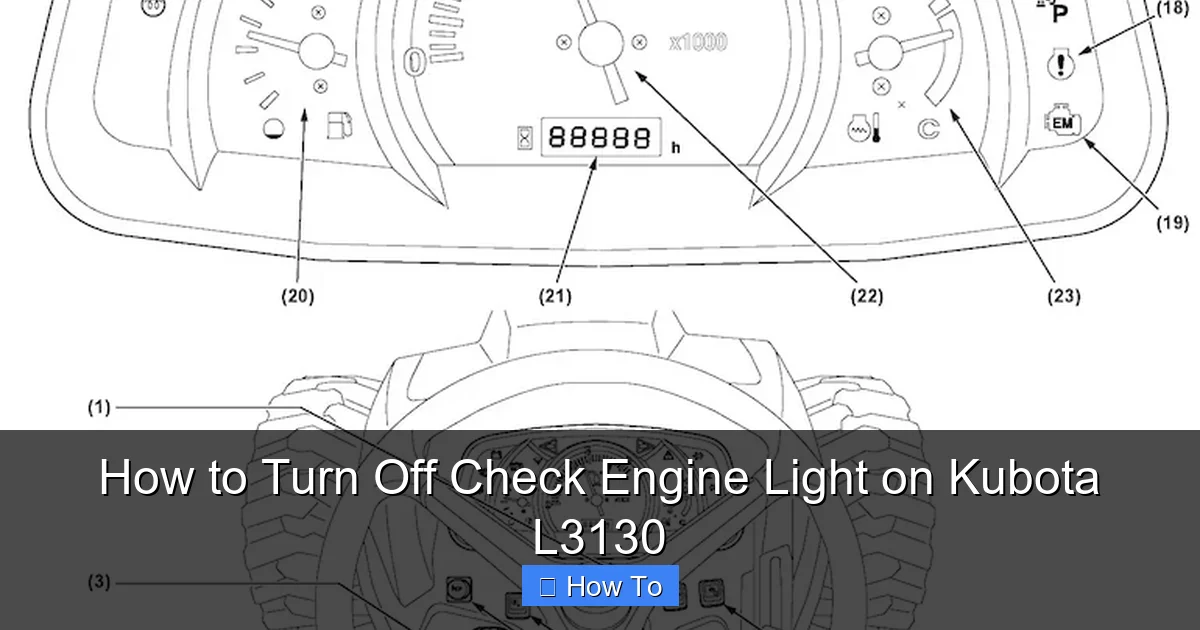 How to Turn Off Check Engine Light on Kubota L3130