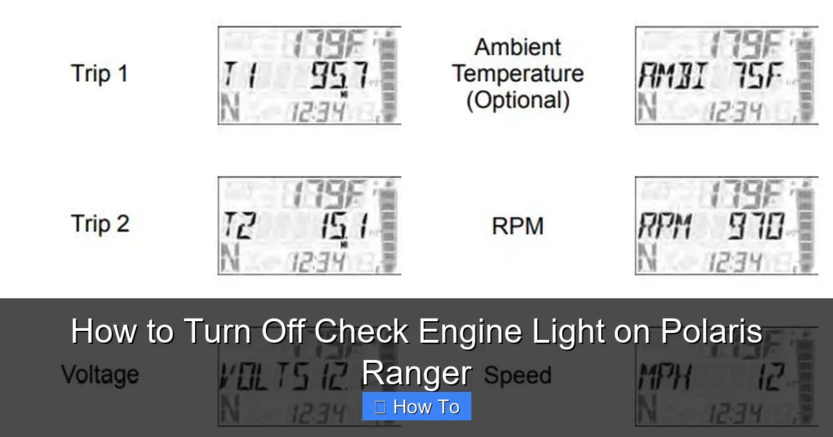 How to Turn Off Check Engine Light on Polaris Ranger