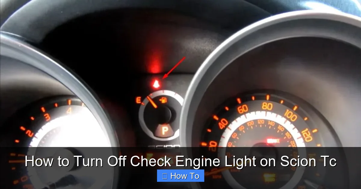 How to Turn Off Check Engine Light on Scion Tc