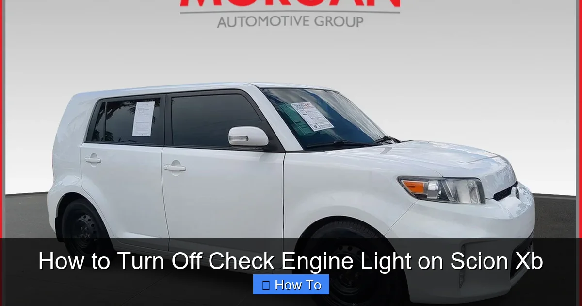 How to Turn Off Check Engine Light on Scion Xb