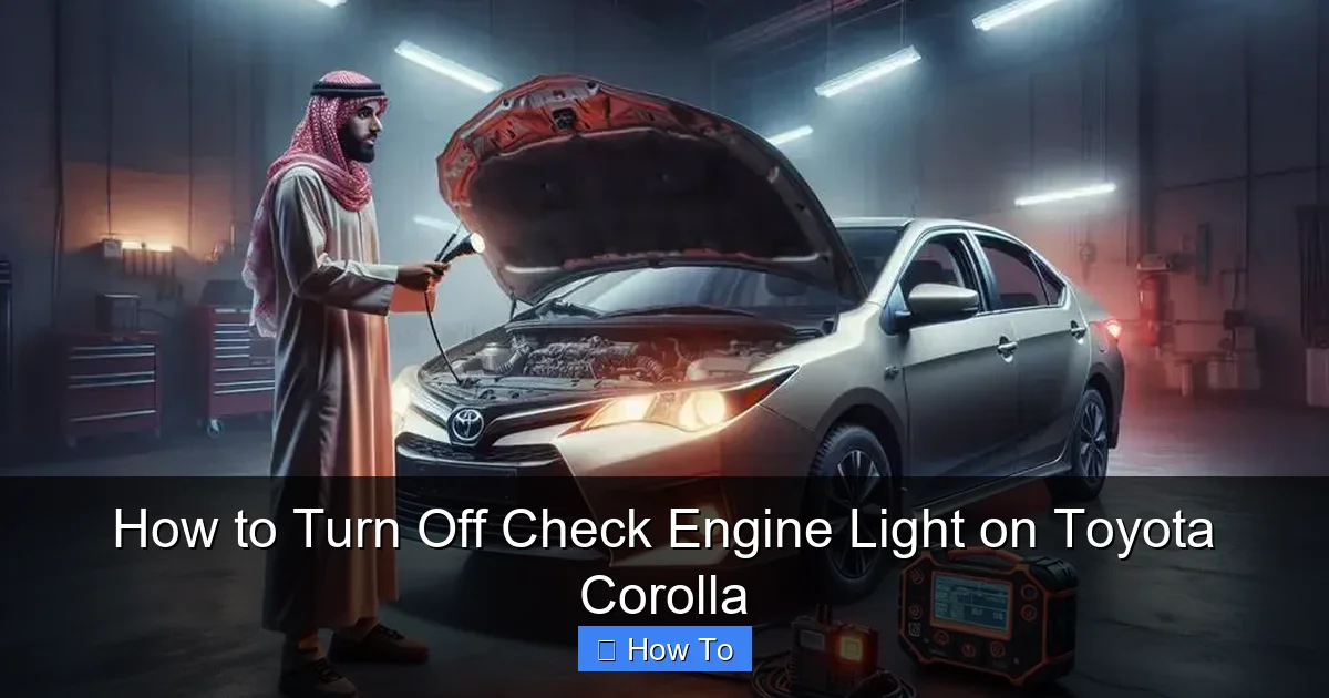How to Turn Off Check Engine Light on Toyota Corolla