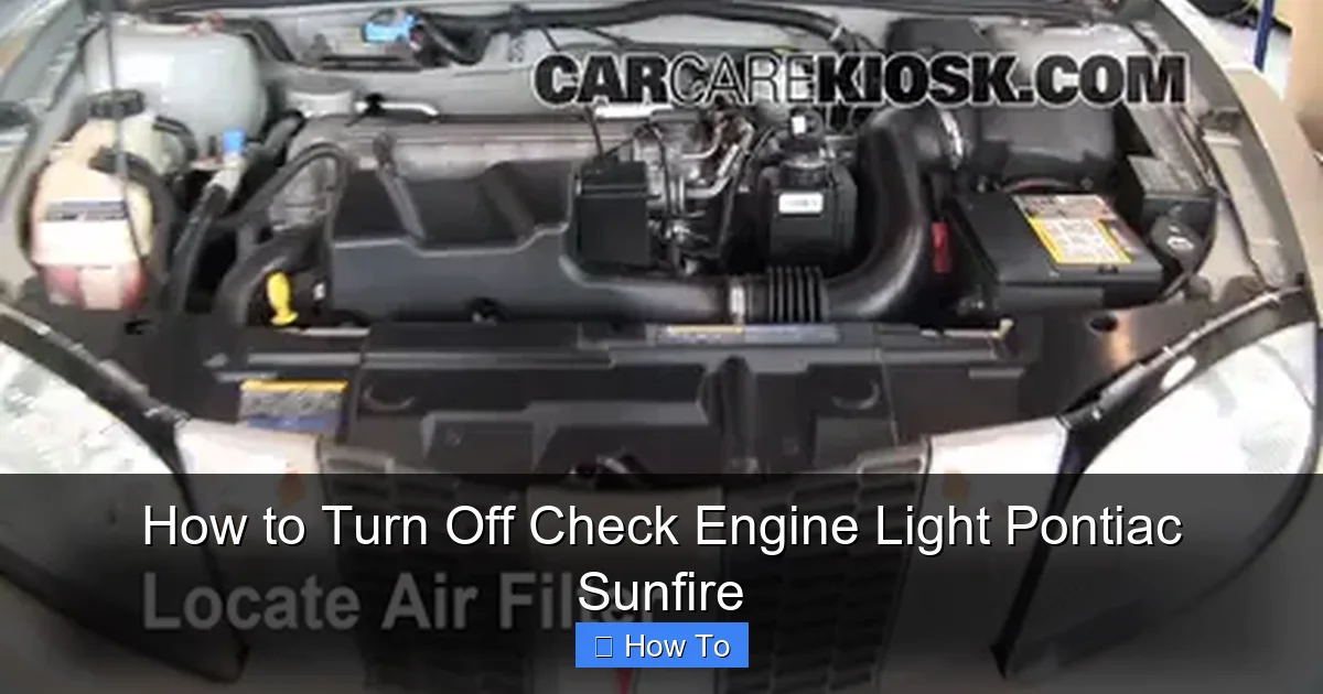 How to Turn Off Check Engine Light Pontiac Sunfire