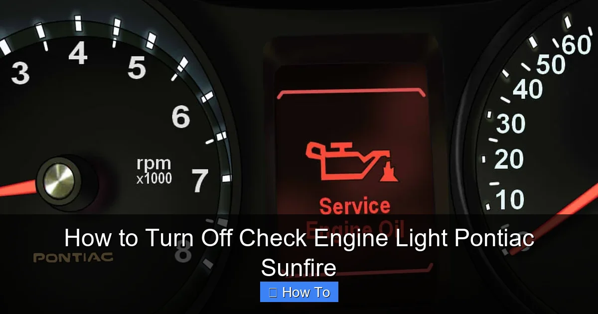 How to Turn Off Check Engine Light Pontiac Sunfire