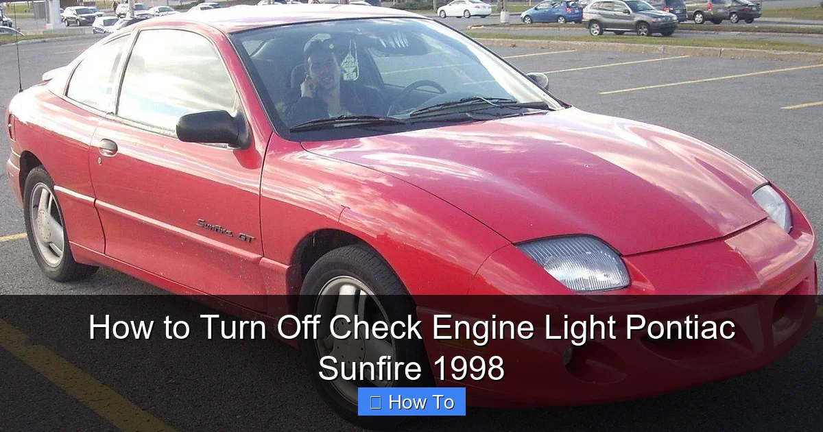 How to Turn Off Check Engine Light Pontiac Sunfire 1998