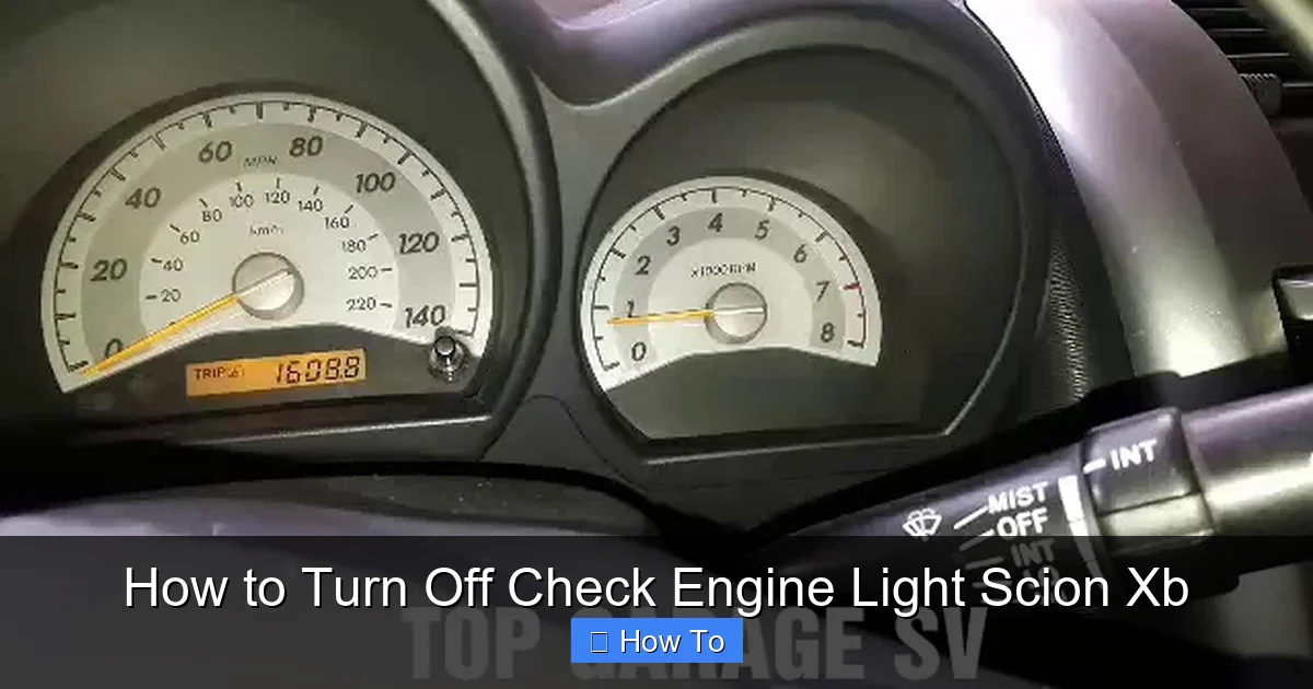 How to Turn Off Check Engine Light Scion Xb