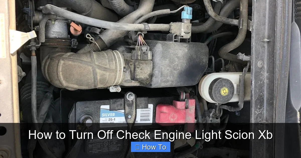 How to Turn Off Check Engine Light Scion Xb